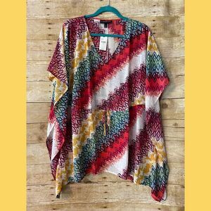 Lane Bryant Top Batwing lightweight 14/16 colorful Top